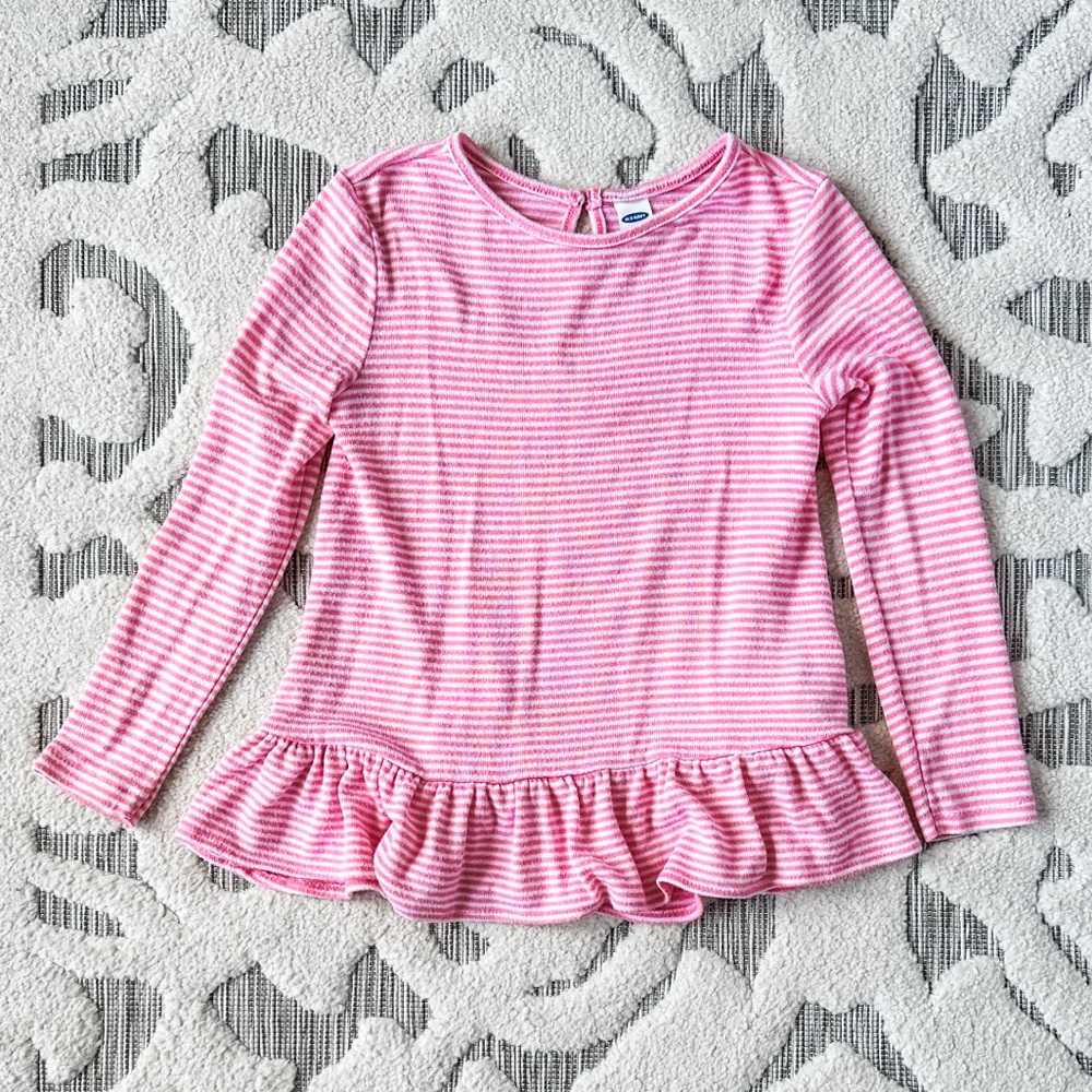 Old Navy Pink Striped Kids Top